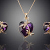 Gold Plated Stellux Drop Earrings and Pendant Necklace Jewelry Sets