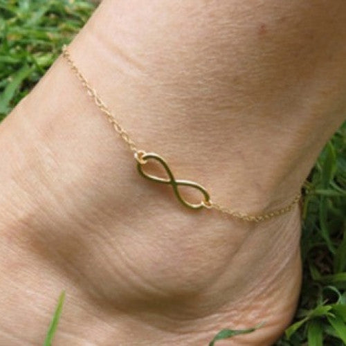 Infinity Anklet Gold/Silver Bracelet Foot Chain For Women