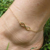 Infinity Anklet Gold/Silver Bracelet Foot Chain For Women