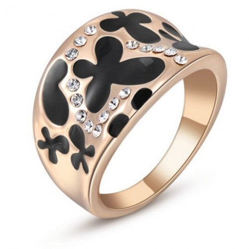 Austrian Crystal Stellux Butterfly Ring