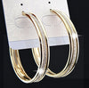 Charms Fashion Gold Frosted Big Hoop Earrings