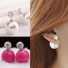 Stud Earrings Double Simulated Pearl Earrings