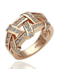 Weave Ring Health Jewelry Nickel CZ Diamond